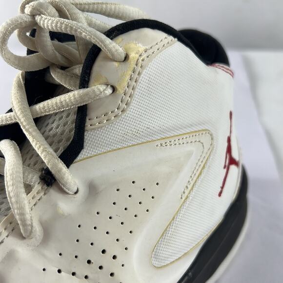 Vintage NIKE Men's Jordan Court Vision 99 White/Gym Red/Black Shoes size 8.5 - Picture 12 of 13